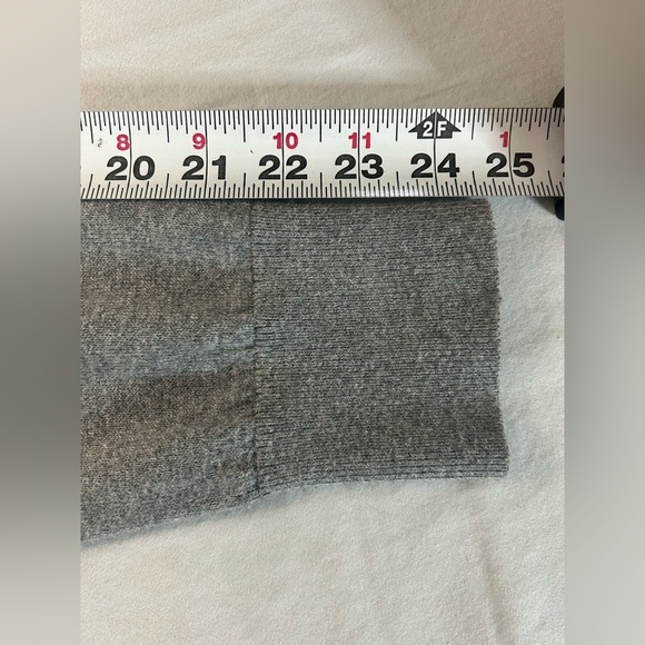 L.L. Bean Gray Cotton Cashmere Blend Zip-Up Dad Sweater Cardigan Men’s Size L - Picture 8 of 12